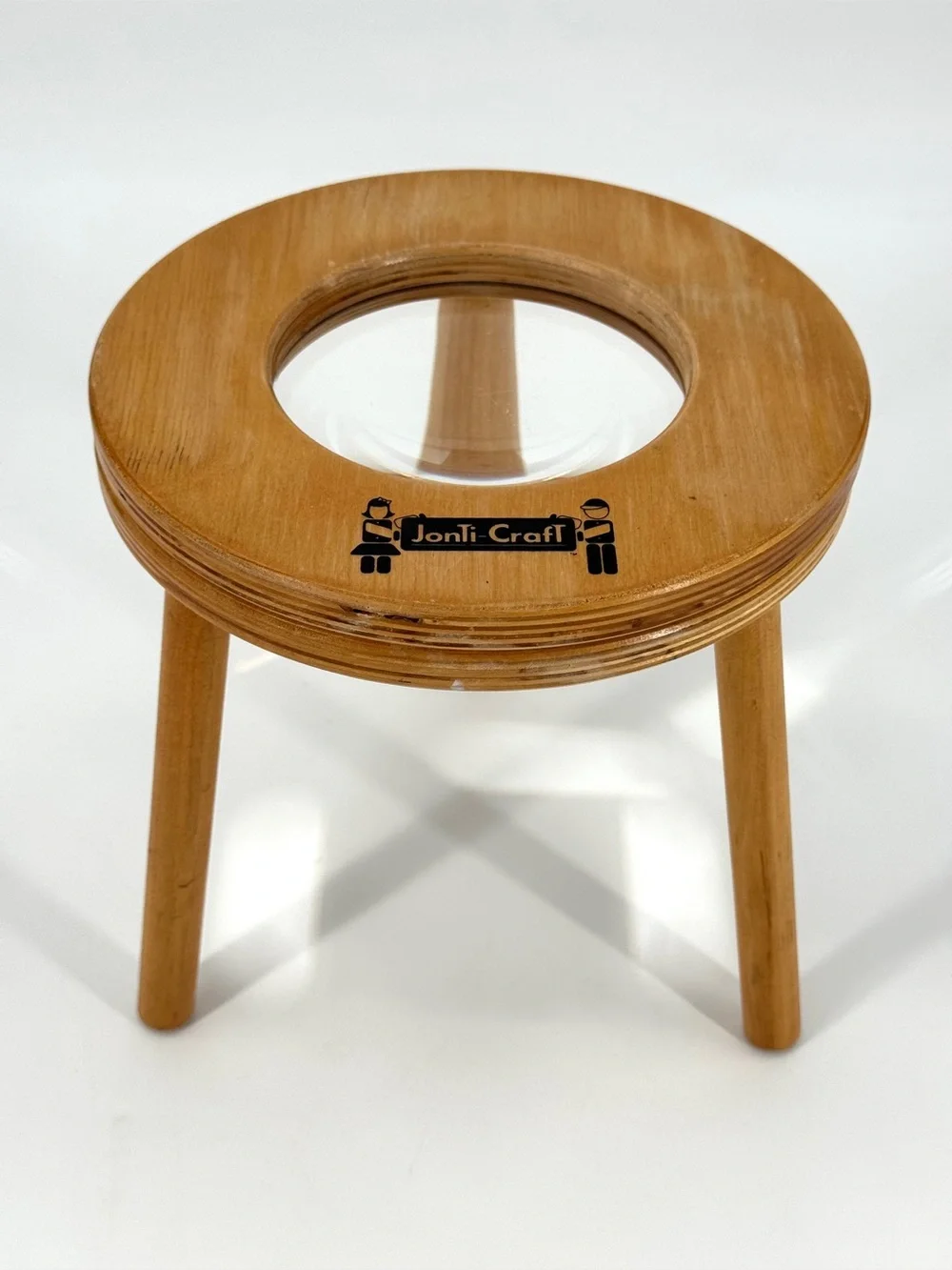 Jonti-Craft 9” Wooden Discovery 3x Magnifier Stool